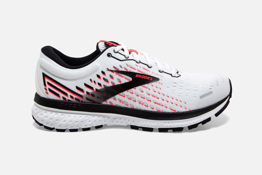 Brooks Running Shoes - Ghost 13 Road Womens - White/Pink/Black - KJQ-420185